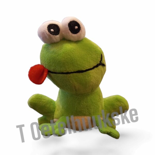 Plushe kikker met tong