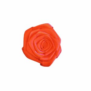 Satijnen roosje 3.5cm rood