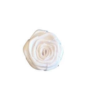 Satijnen roosje 3.5cm wit
