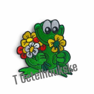 Oeteldonk embleem kikker met bloem