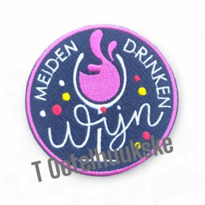 Oeteldonk embleem meiden drinken wijn