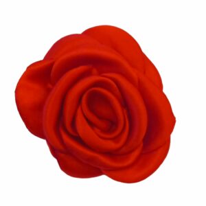 Satijnen bloem rood