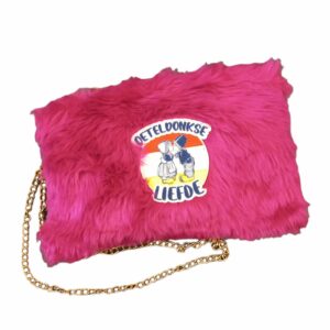 Oeteldonks tasje roze plush