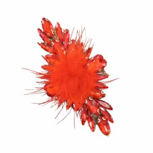 Strass punt rood met plush