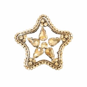 Ster zilver met strass stenen