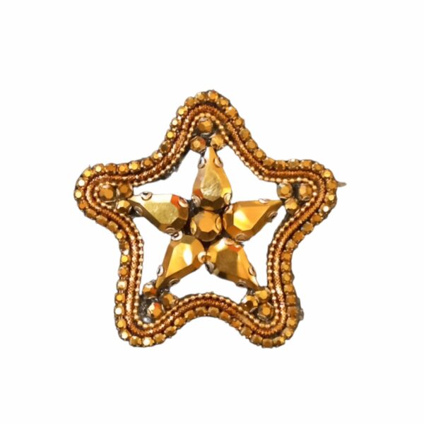 Ster goud met strass stenen