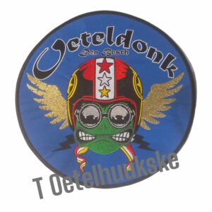 Oeteldonk rugembleem helm blauw