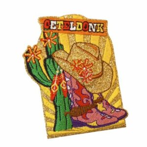 Oeteldonk embleem Cowgirl glitter