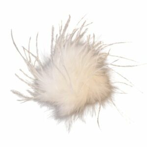 Struisvogel verenspeld wit