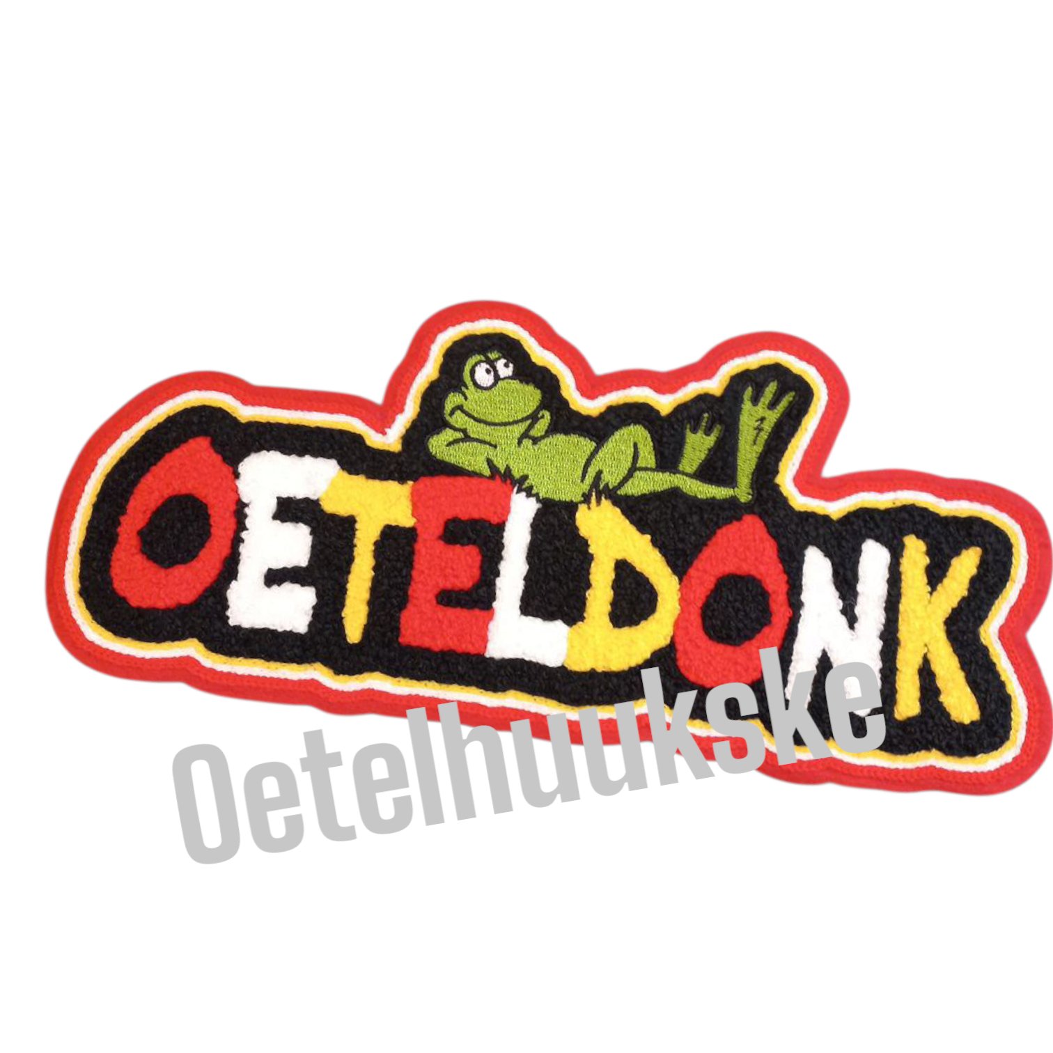 Oeteldonk rugembleem  badstof met kikker