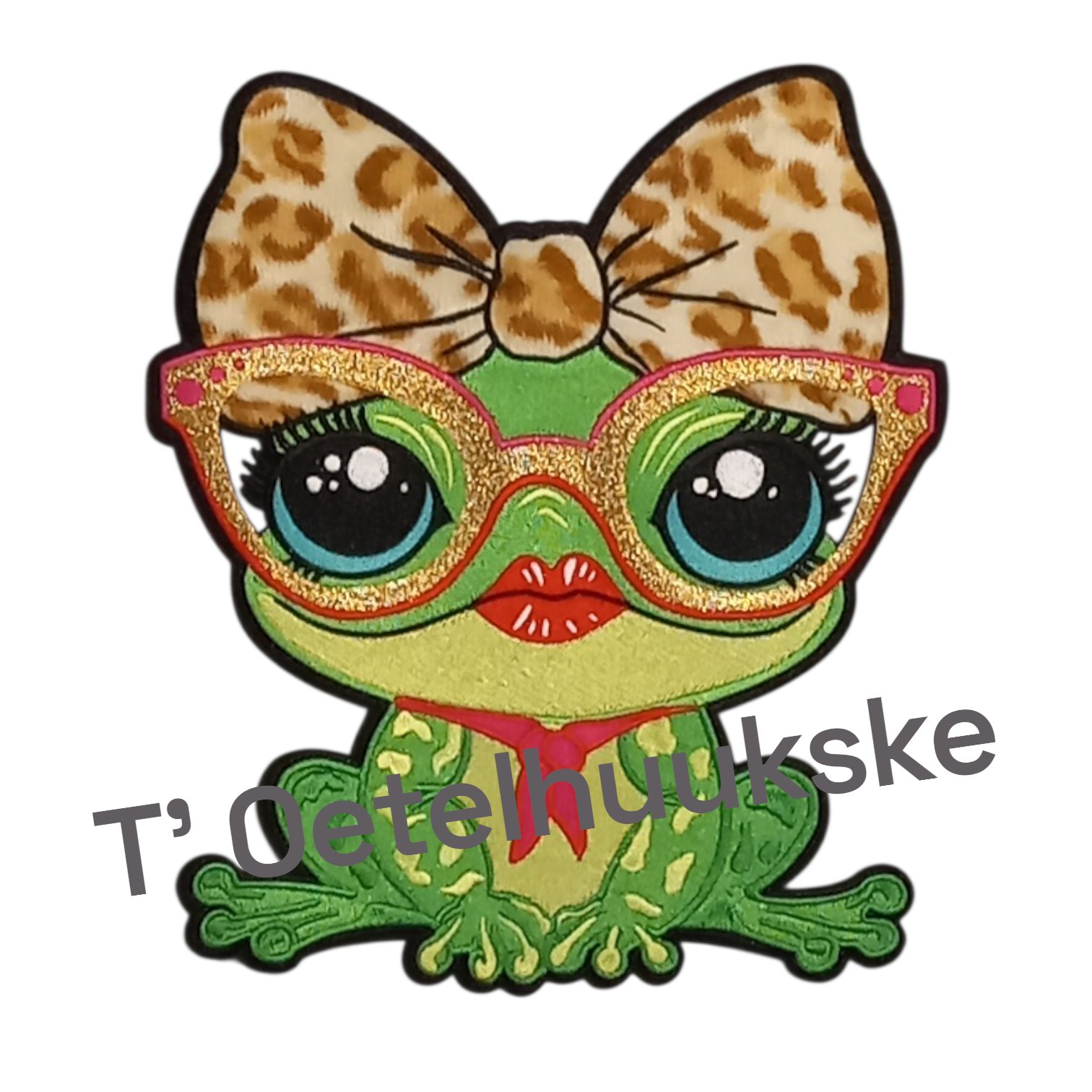 Oeteldonks rugembleem kikker met bril