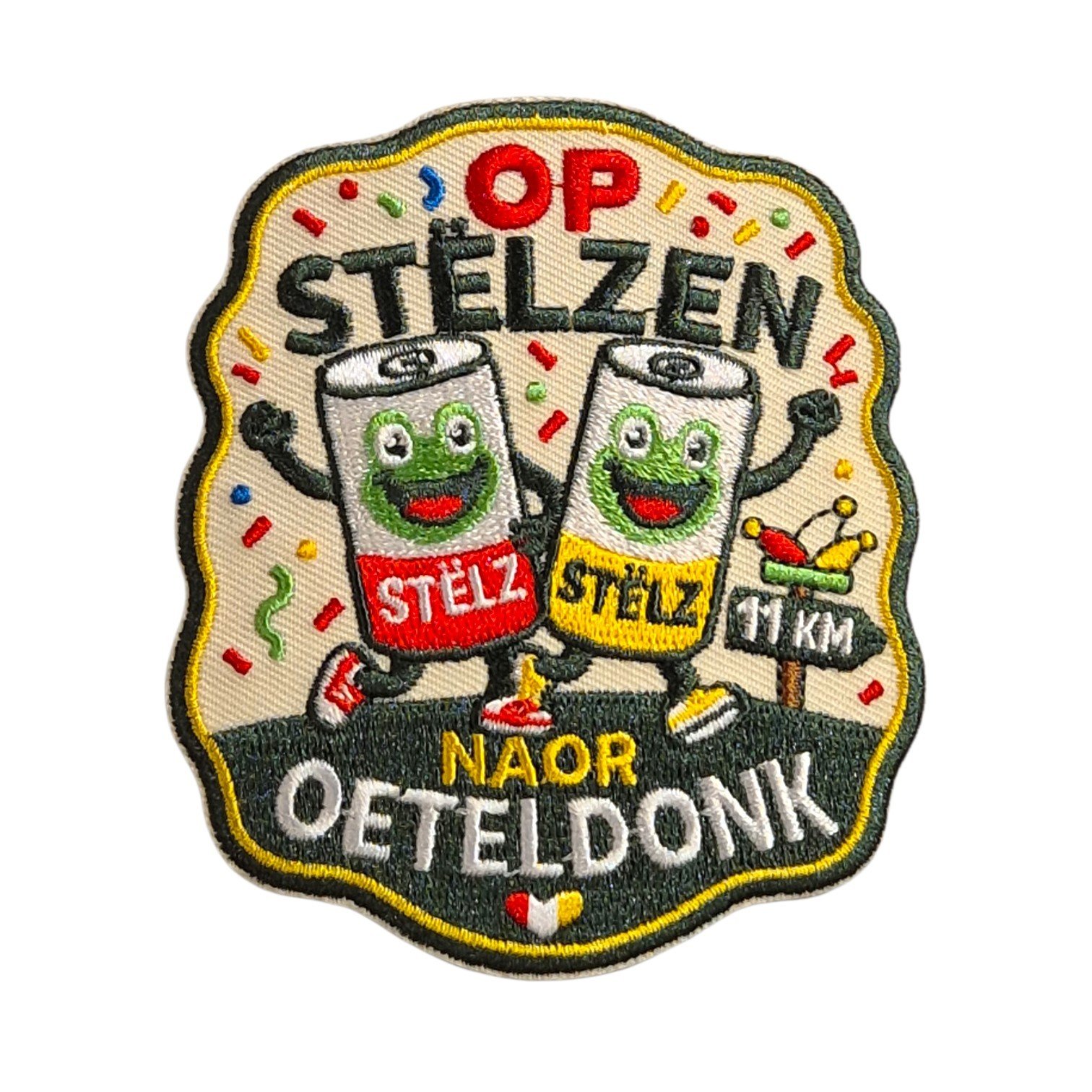 Oeteldonk embleem op Stelzen